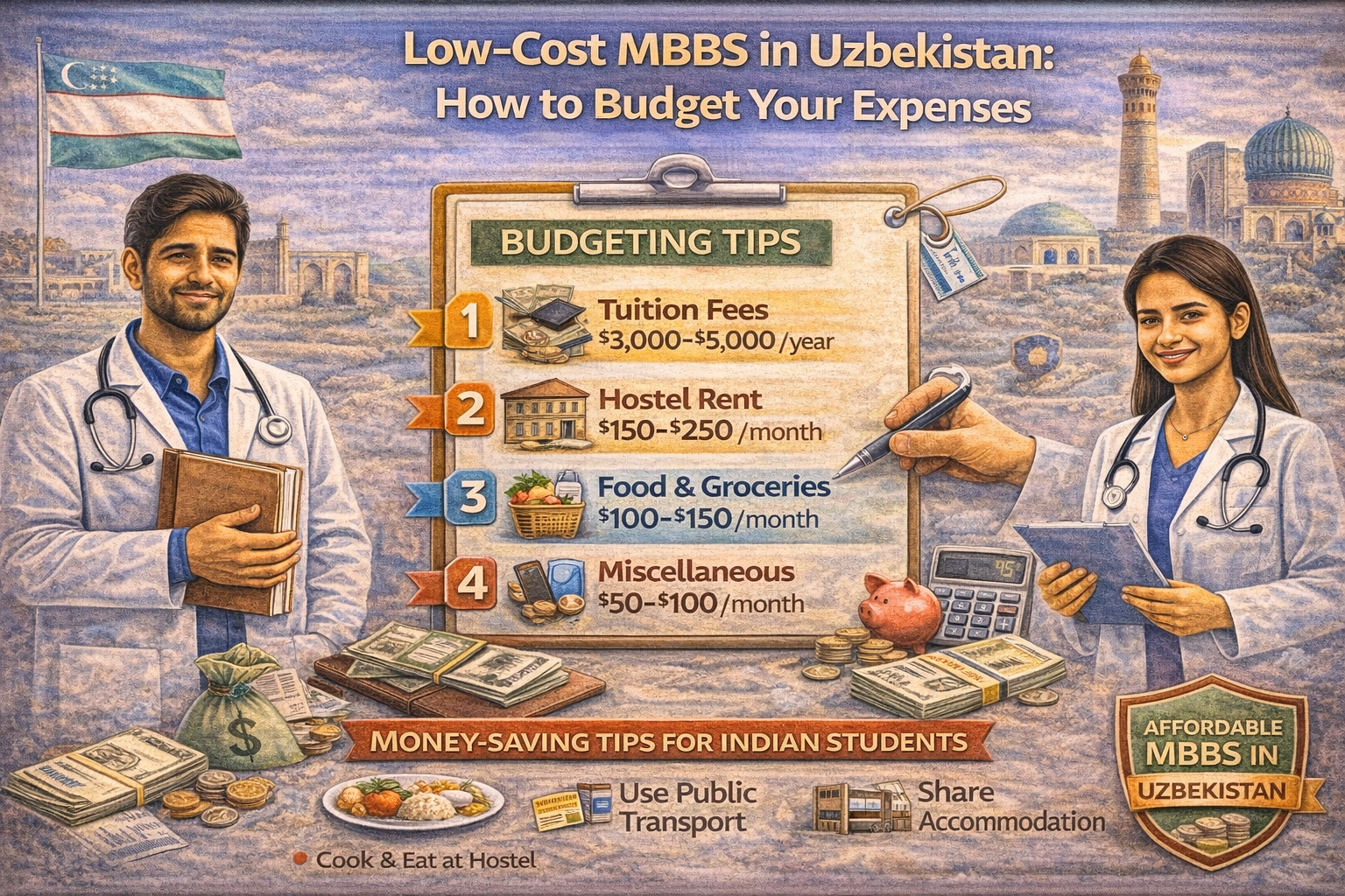 Low-Cost MBBS in Uzbekistan: How to Budget Your Expenses